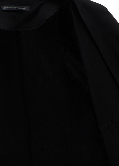 TA/PE CREPE DE CHINE COLLARLESS DOLMAN COAT