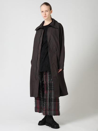 COTTON TYPEWRITER ZIPPER COAT