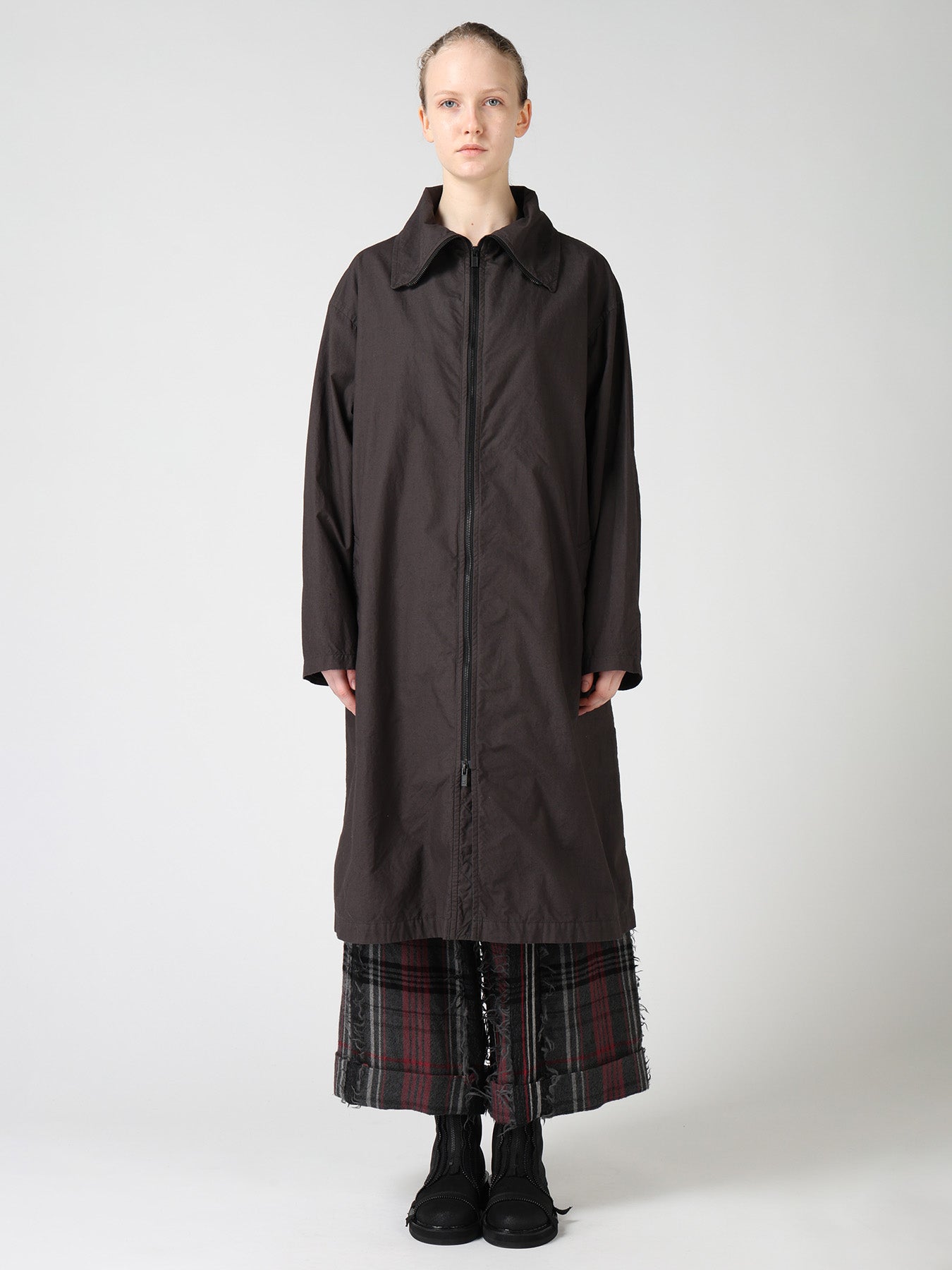 COTTON TYPEWRITER ZIPPER COAT