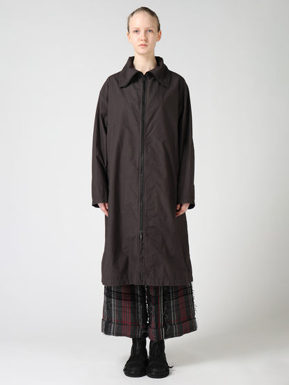 COTTON TYPEWRITER ZIPPER COAT