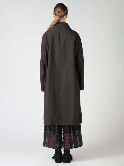 COTTON TYPEWRITER ZIPPER COAT