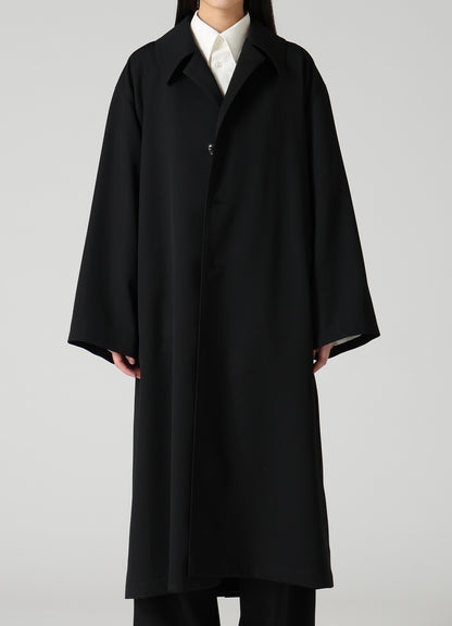 WOOL GABARDINE GATHERED COAT