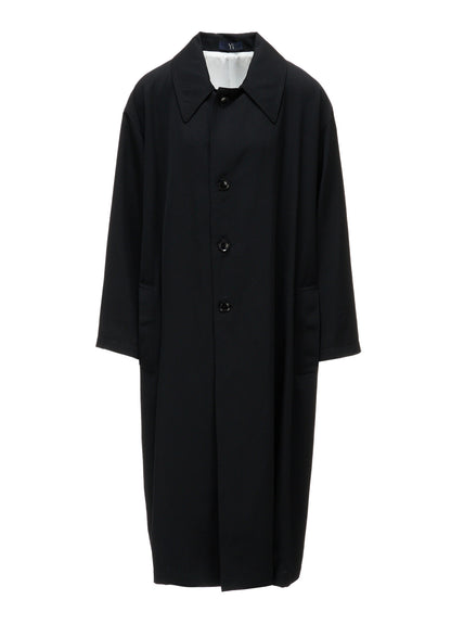 WOOL GABARDINE GATHERED COAT