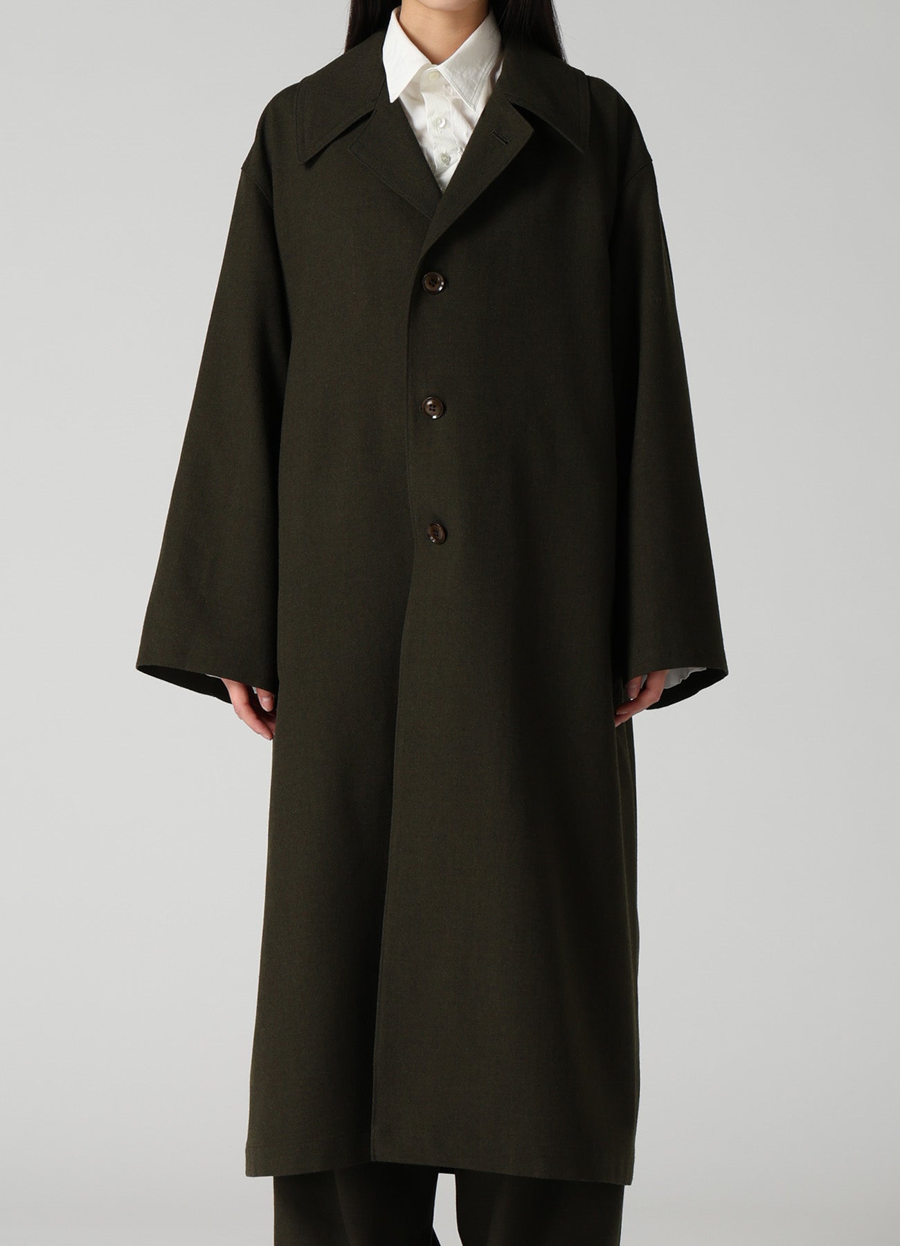 VINTAGE MILITARY SERGE GATHERED COAT – THE SHOP YOHJI YAMAMOTO