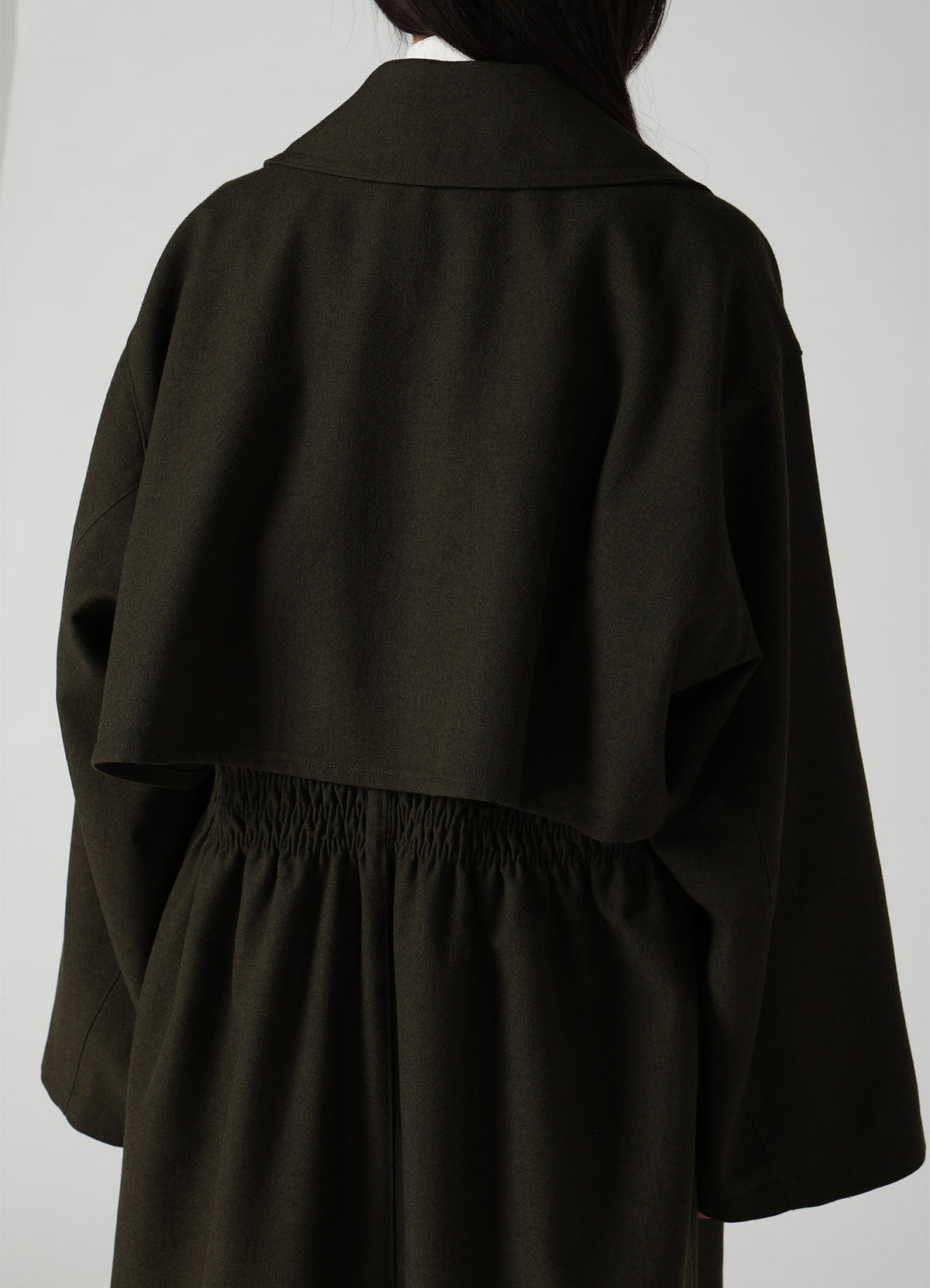 VINTAGE MILITARY SERGE GATHERED COAT