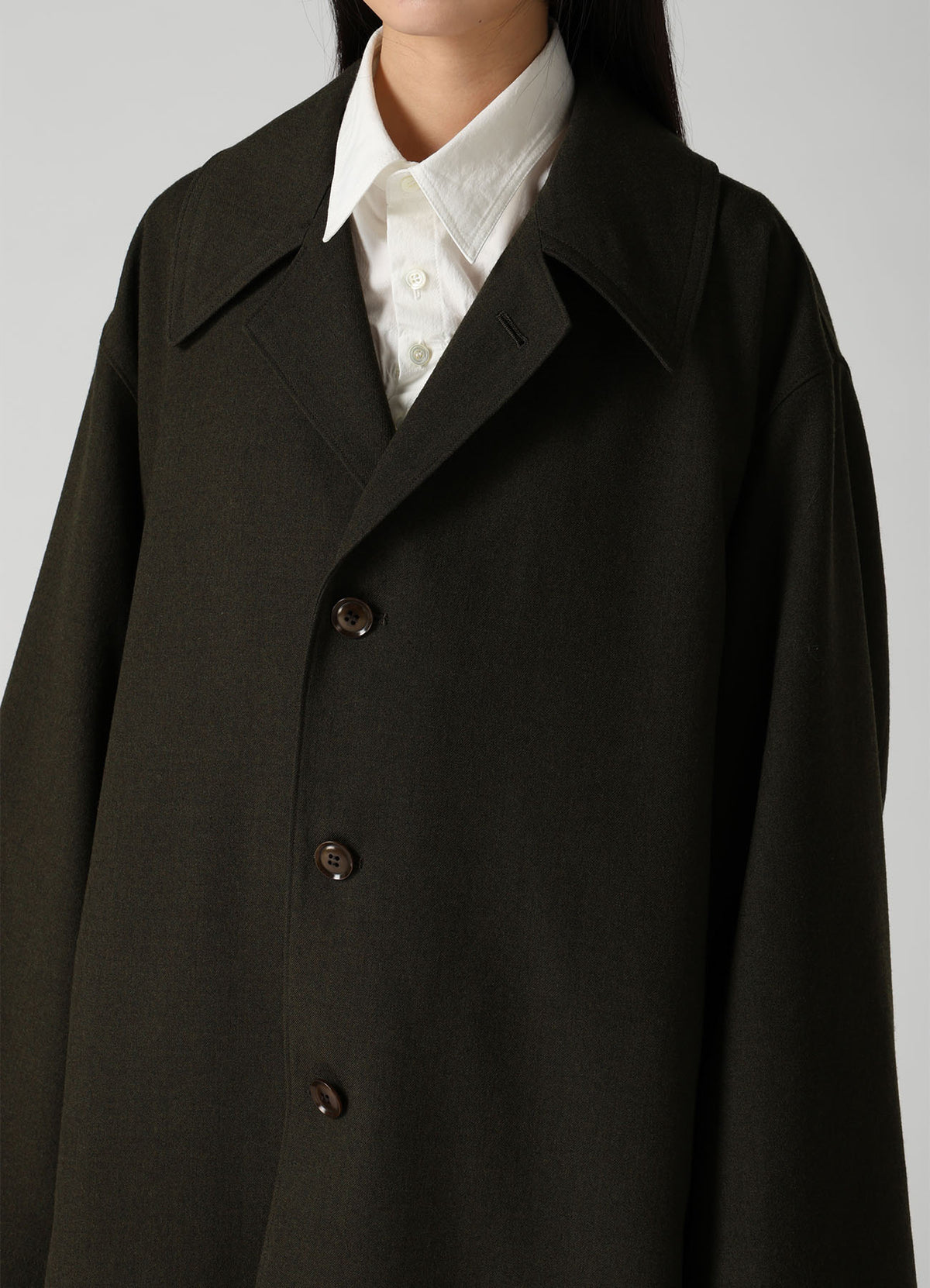 VINTAGE MILITARY SERGE GATHERED COAT