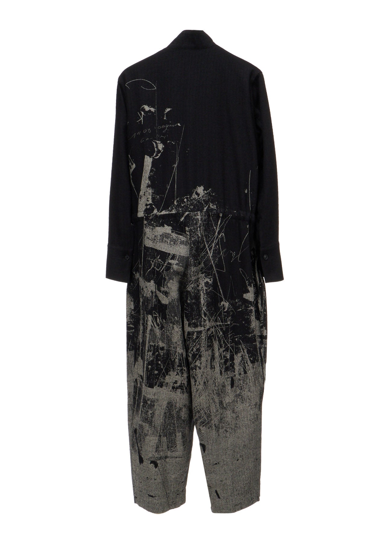 WOOL BLEND HERRINGBONE OVERALLS