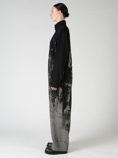 WOOL BLEND HERRINGBONE OVERALLS
