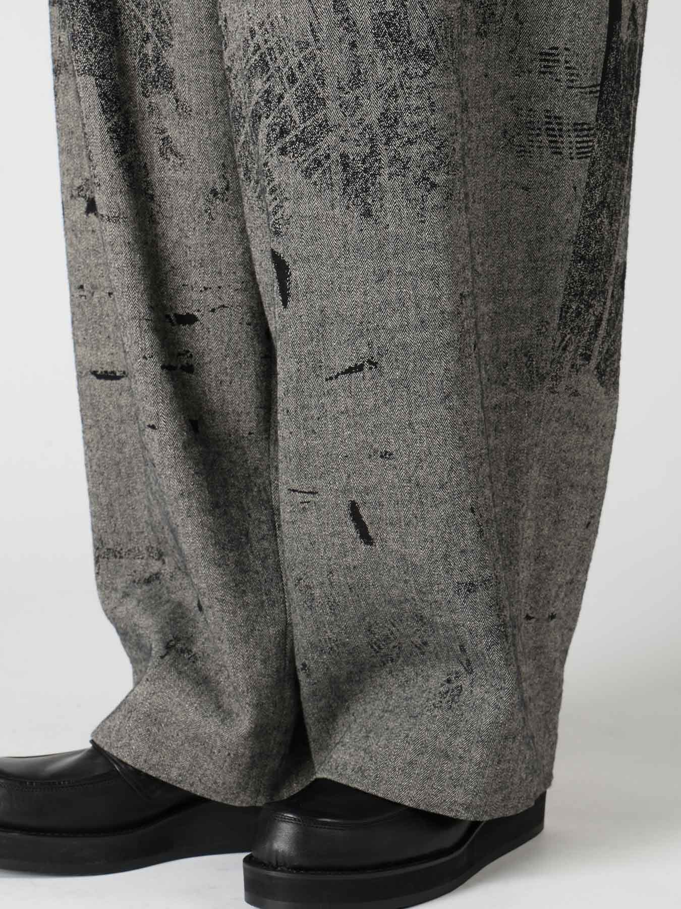 WOOL BLEND HERRINGBONE OVERALLS