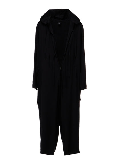 VISCOSE/TRIACETATE BLEND HOODIE OVERALLS