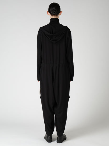VISCOSE/TRIACETATE BLEND HOODIE OVERALLS
