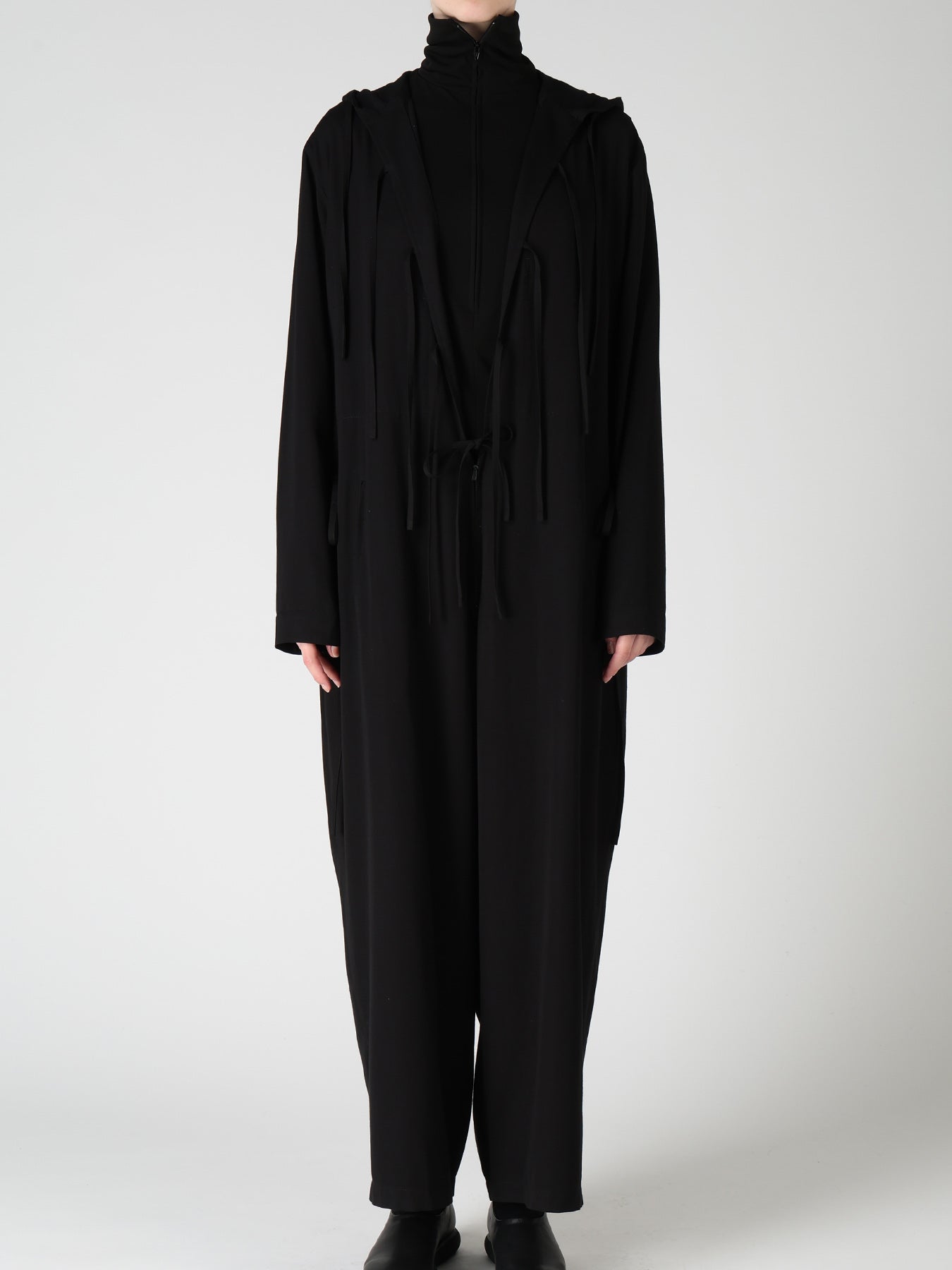 VISCOSE/TRIACETATE BLEND HOODIE OVERALLS
