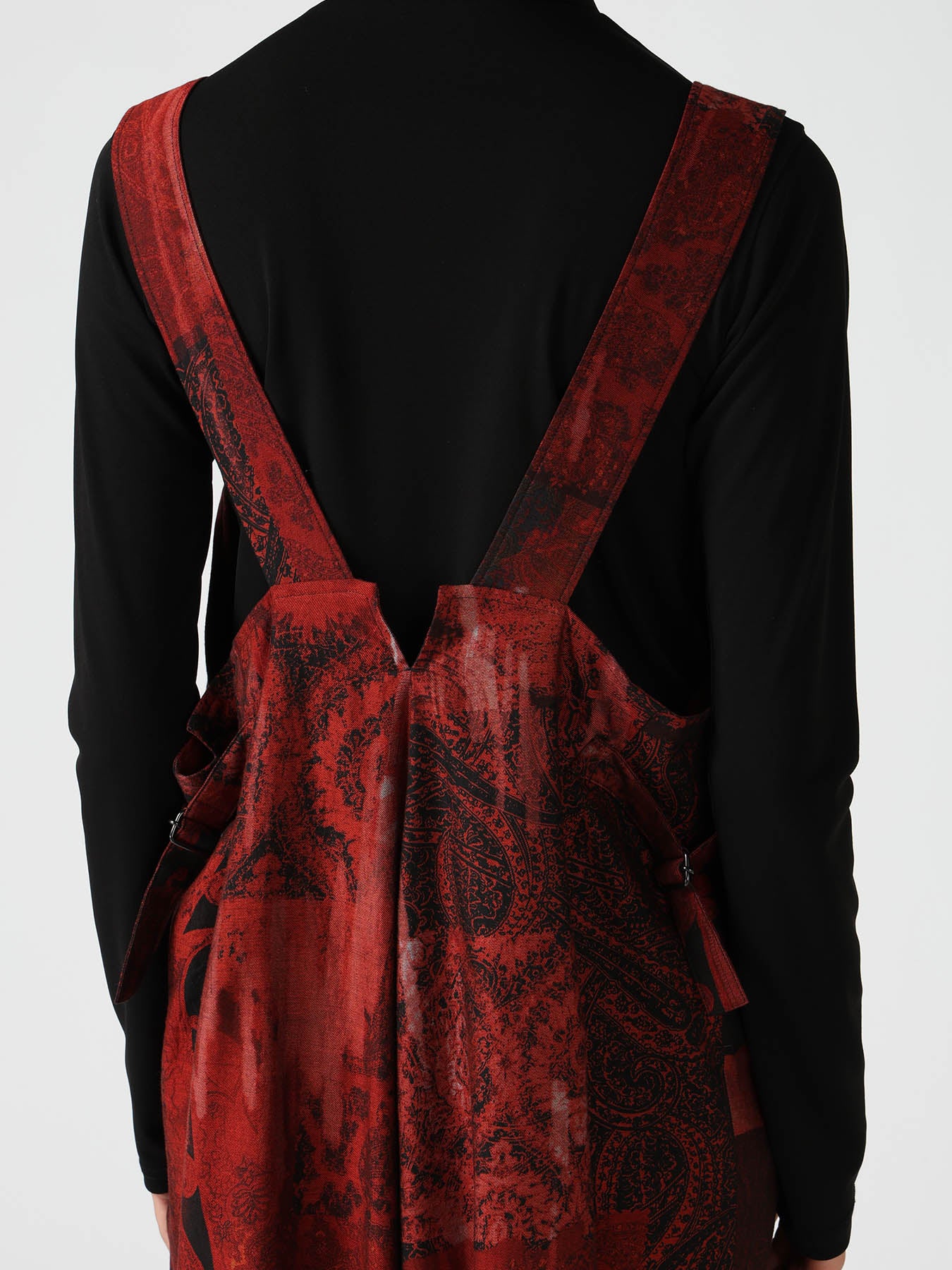COTTON/CELLULOSE BLUR PAISLEY SALOPETTE DRESS
