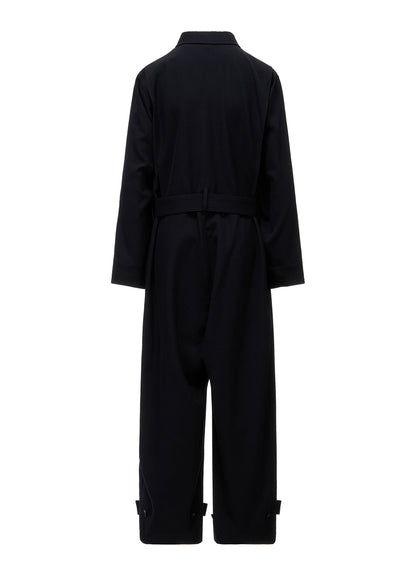 WOOL GABARDINE MILITARY OVERALLS