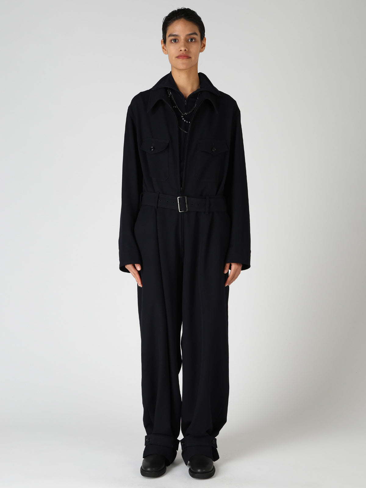WOOL GABARDINE MILITARY OVERALLS