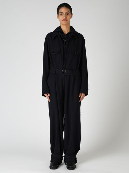 WOOL GABARDINE MILITARY OVERALLS
