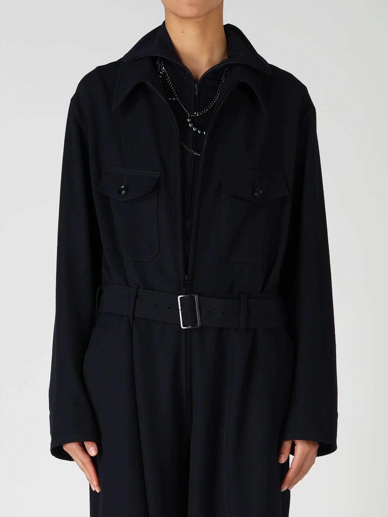 WOOL GABARDINE MILITARY OVERALLS