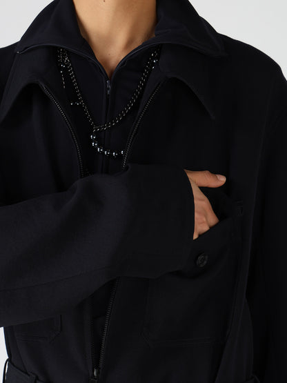WOOL GABARDINE MILITARY OVERALLS