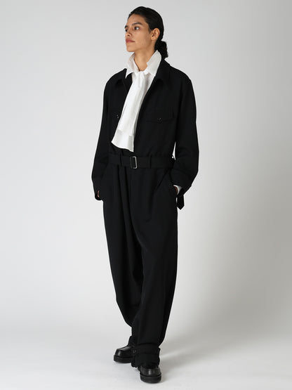 WOOL GABARDINE MILITARY OVERALLS