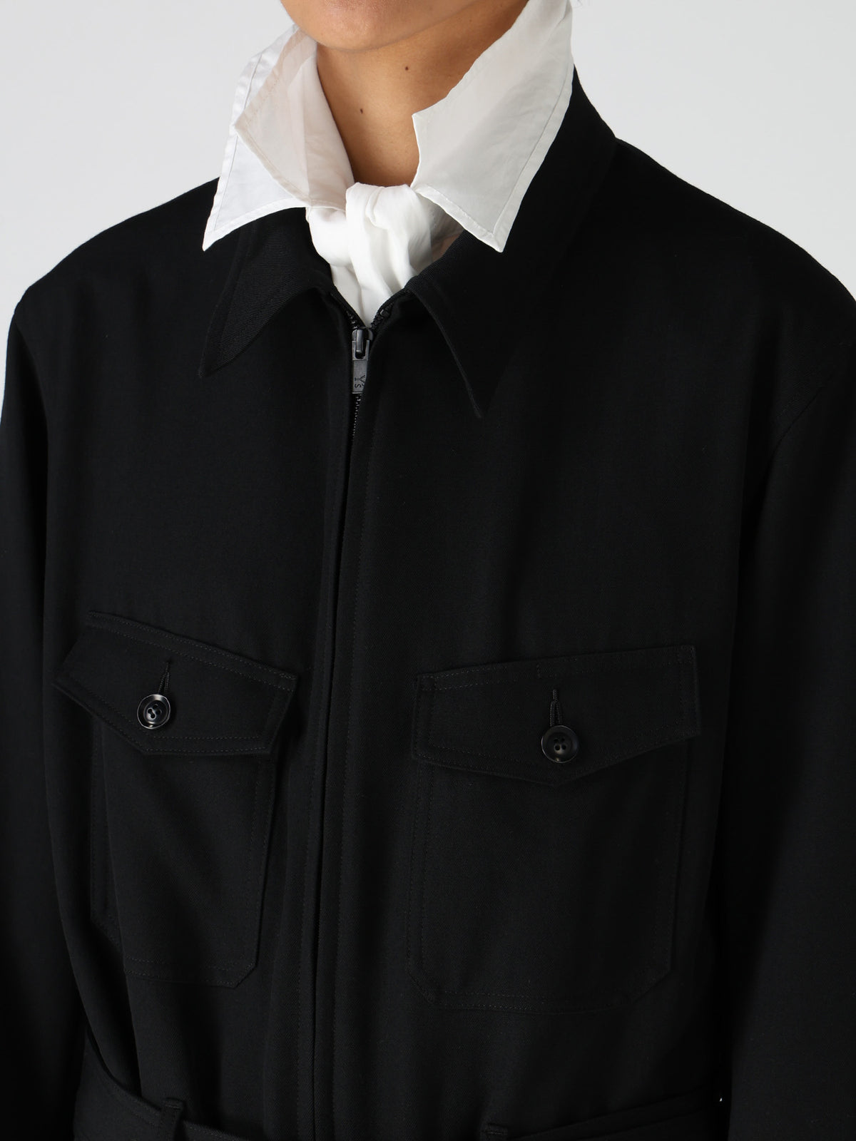 WOOL GABARDINE MILITARY OVERALLS