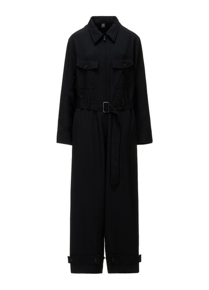 WOOL GABARDINE MILITARY OVERALLS