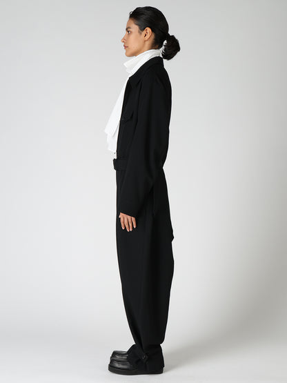 WOOL GABARDINE MILITARY OVERALLS