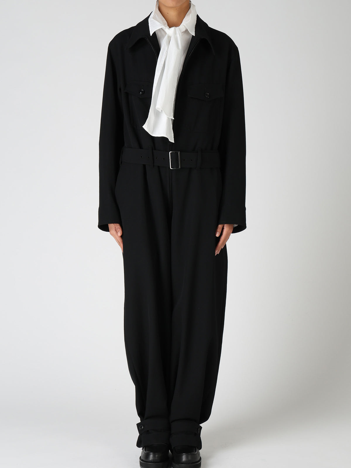 WOOL GABARDINE MILITARY OVERALLS