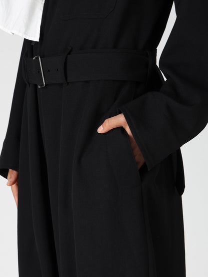 WOOL GABARDINE MILITARY OVERALLS