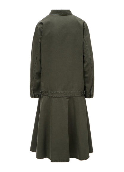COTTON CHINO CLOTH BLOUSON DRESS