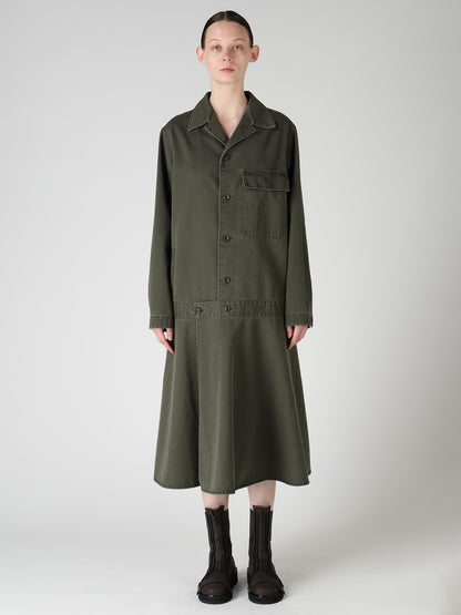 COTTON CHINO CLOTH BLOUSON DRESS
