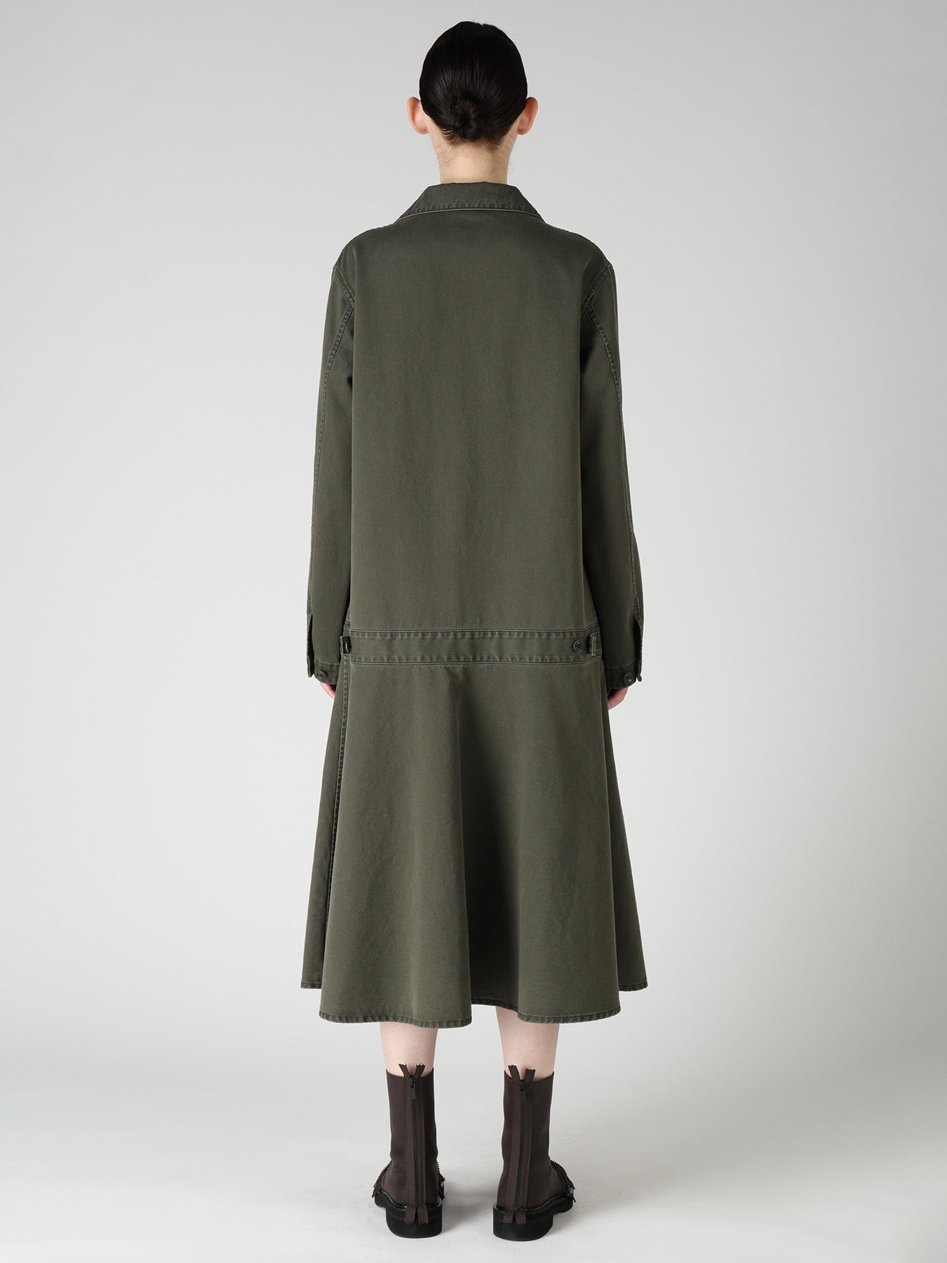 COTTON CHINO CLOTH BLOUSON DRESS