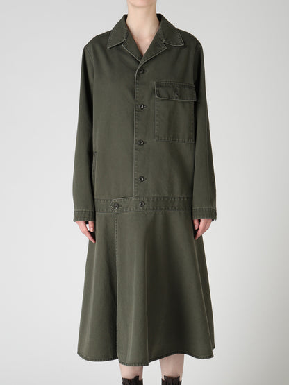 COTTON CHINO CLOTH BLOUSON DRESS