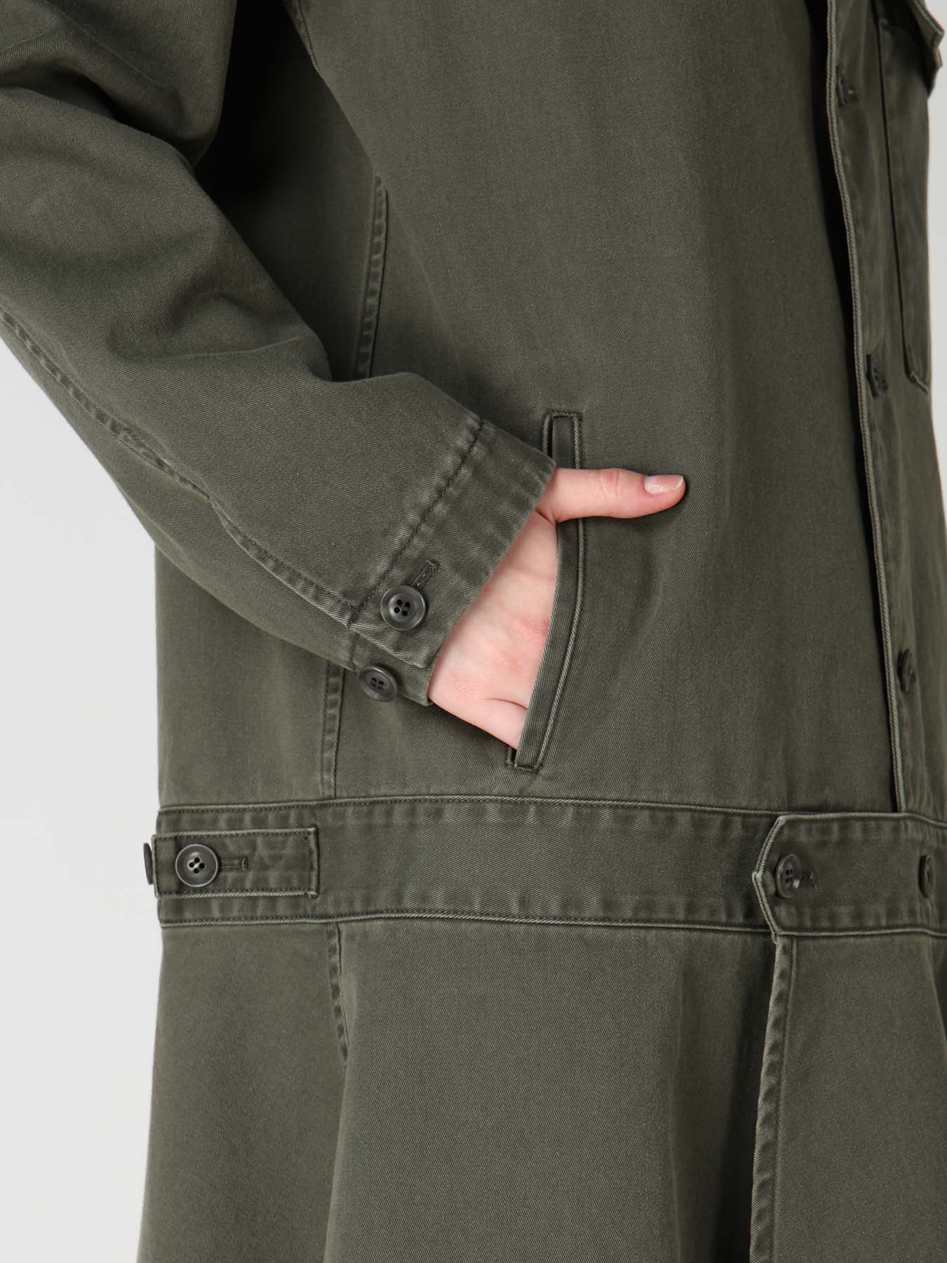 COTTON CHINO CLOTH BLOUSON DRESS