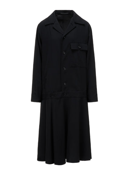 WOOL SERGE BLOUSON DRESS