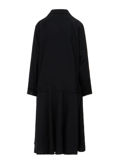 WOOL SERGE BLOUSON DRESS