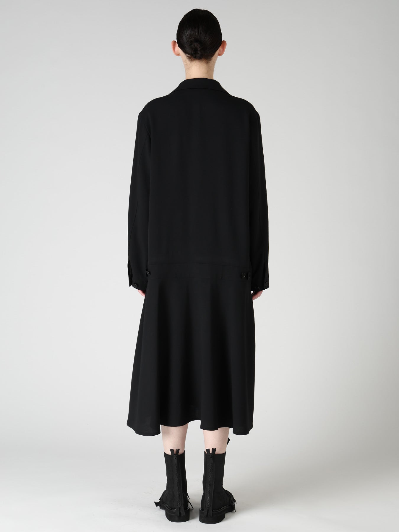 WOOL SERGE BLOUSON DRESS