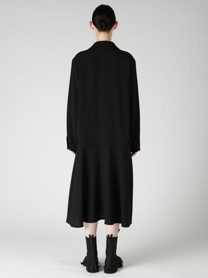 WOOL SERGE BLOUSON DRESS