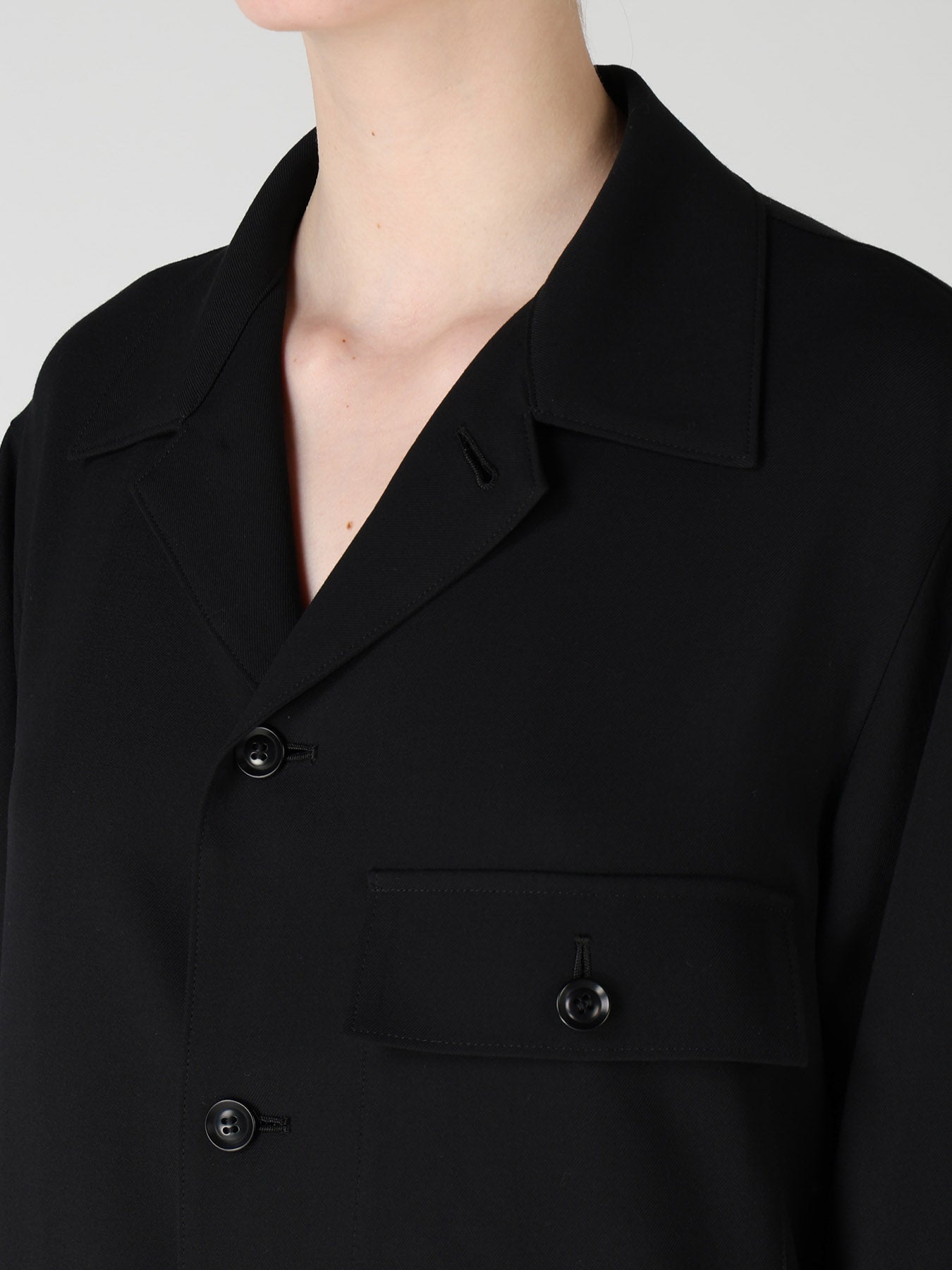 WOOL SERGE BLOUSON DRESS