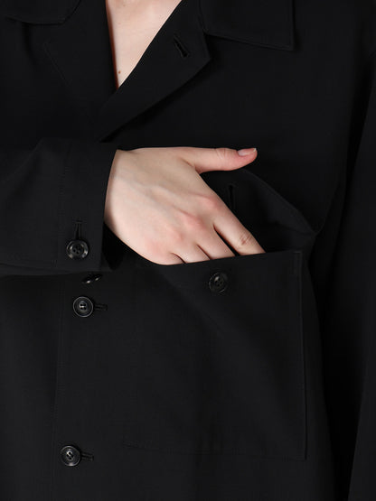 WOOL SERGE BLOUSON DRESS