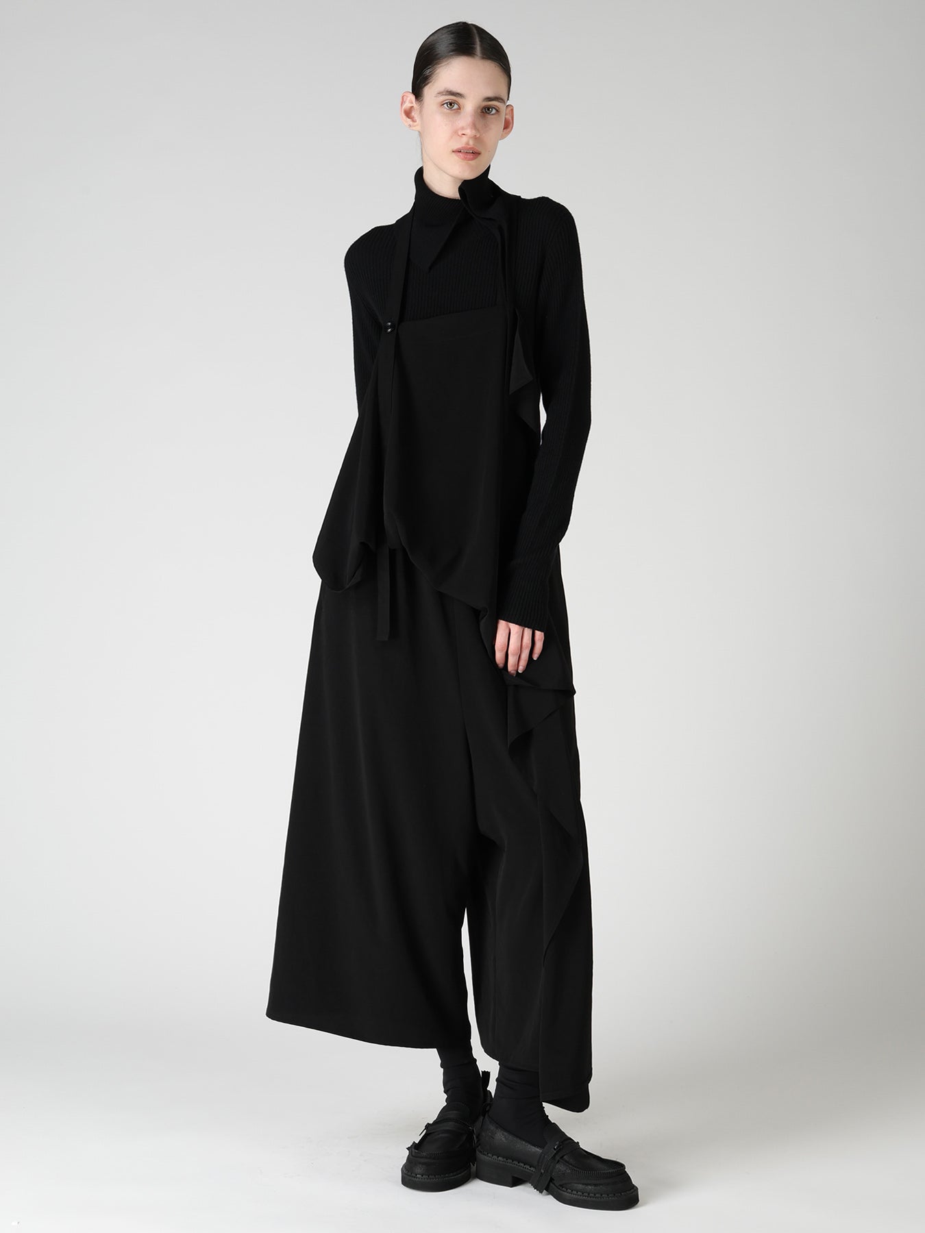 TA/PE CREPE DE CHINE APRON DRESS