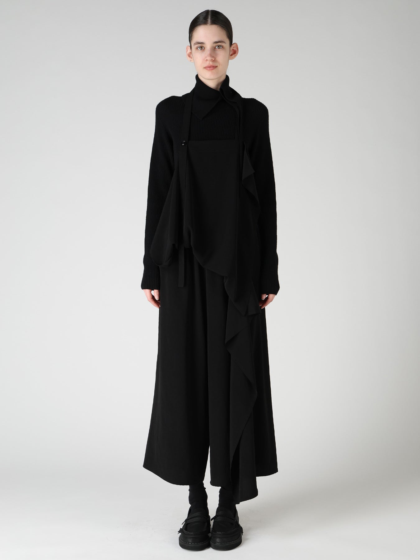 TA/PE CREPE DE CHINE APRON DRESS