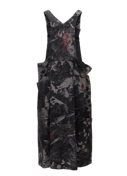 8OZ CRUNCH DOT PRINT SALOPETTE DRESS