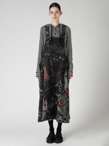 8OZ CRUNCH DOT PRINT SALOPETTE DRESS