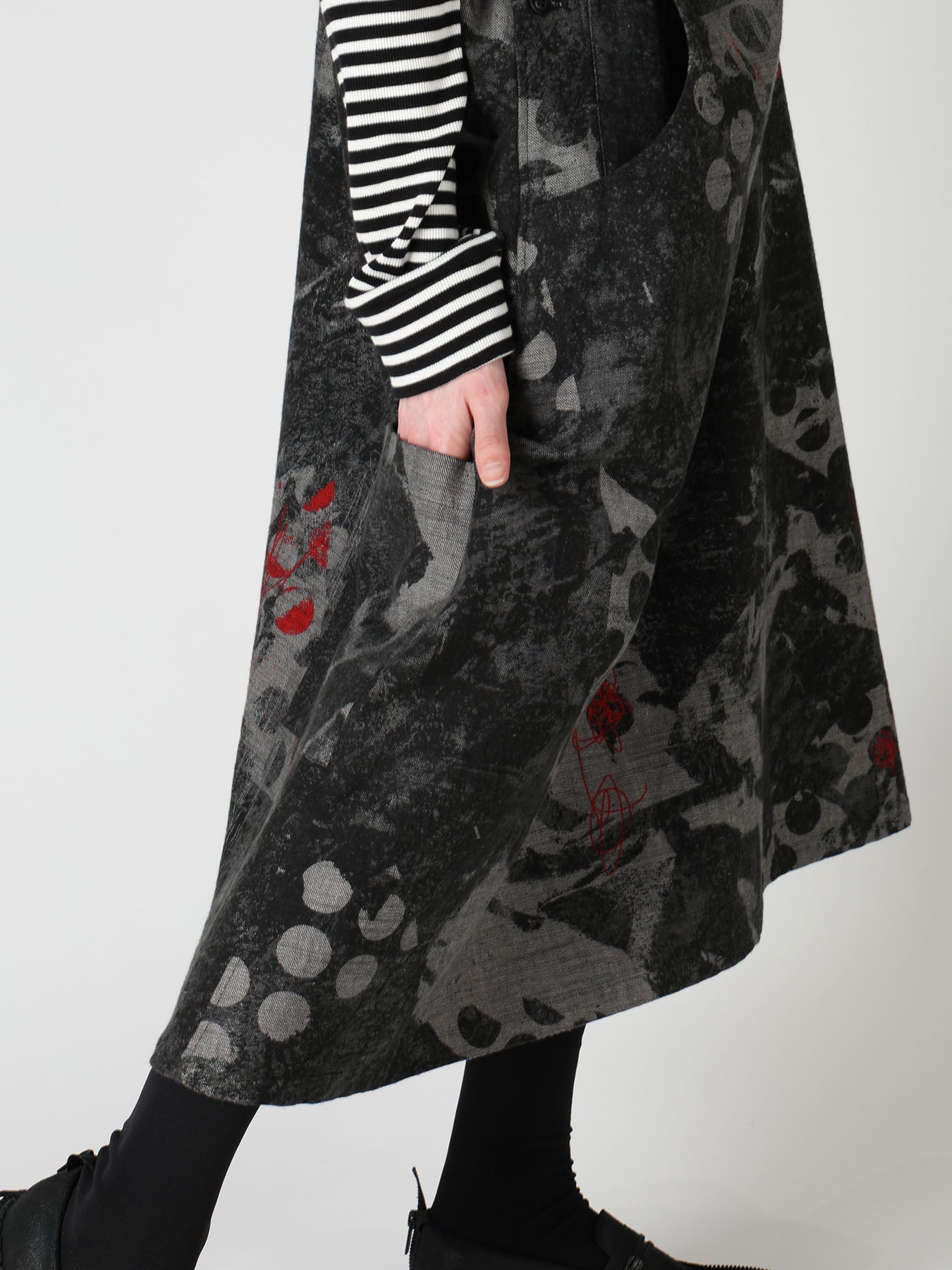 8OZ CRUNCH DOT PRINT SALOPETTE DRESS