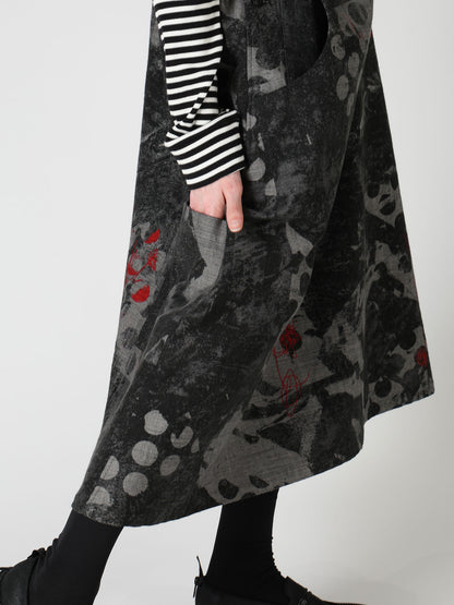 8OZ CRUNCH DOT PRINT SALOPETTE DRESS