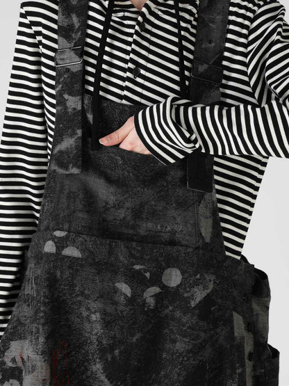 8OZ CRUNCH DOT PRINT SALOPETTE DRESS
