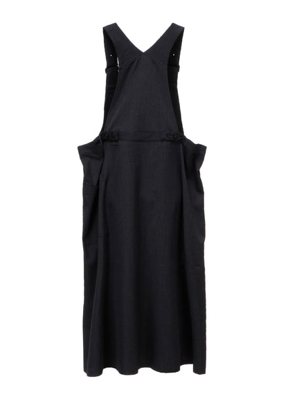 WOOL GABARDINE SALOPETTE DRESS