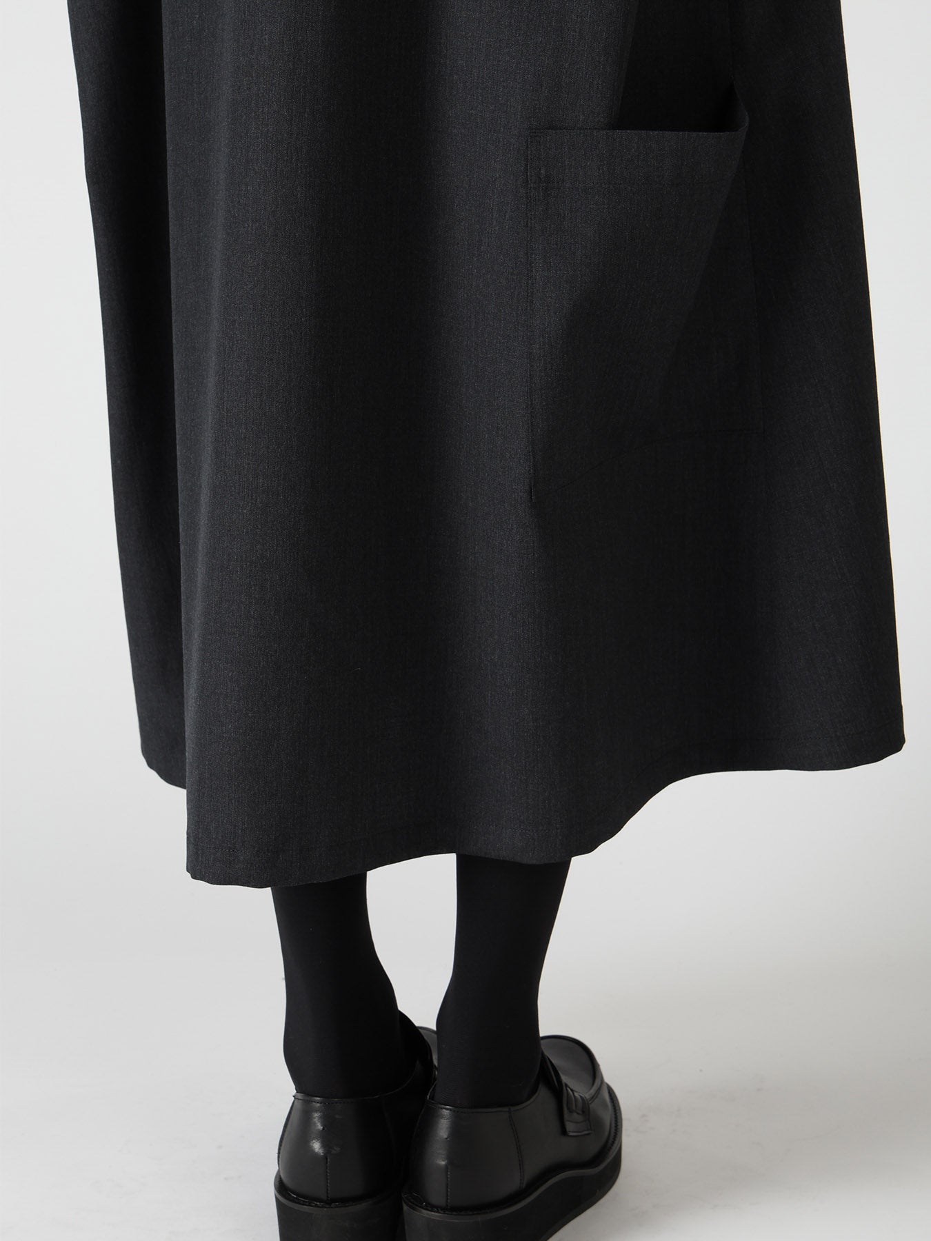WOOL GABARDINE SALOPETTE DRESS