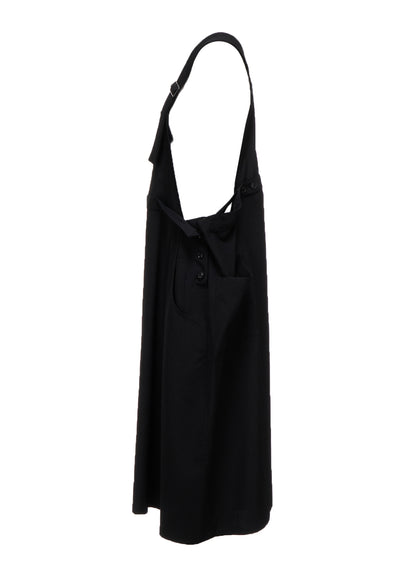 WOOL GABARDINE SALOPETTE DRESS
