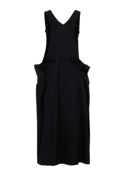 WOOL GABARDINE SALOPETTE DRESS